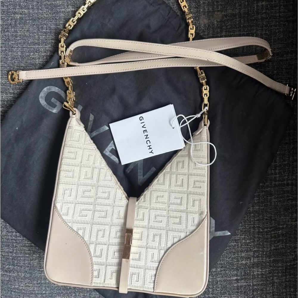 Givenchy Cream and Beige Signature Monogram Shoulder Bag